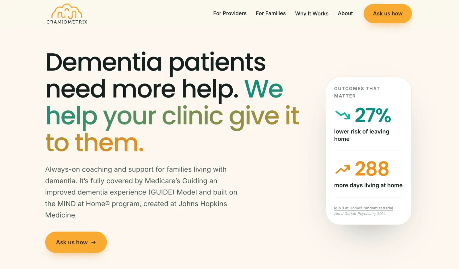 Craniometrix screens